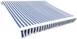 vidaXL Pânză copertină albastru & alb 3x2, 5 m (cadrul nu este inclus) (141010)