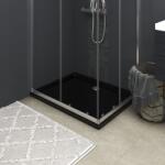 vidaXL Cădiță de duș dreptunghiulară din abs, negru, 80x100 cm (148912) - maryon