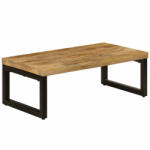 vidaXL Măsuță de cafea 110x50x35 cm lemn masiv de mango și oțel (247337) Masa de cafea