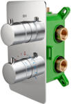 FDesign Baterie cada - dus incastrata FDesign Stabilla termostatata crom lucios cu corp ingropat (FD1-TS07-7PBOX-11)