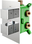 FDesign Baterie cada - dus incastrata FDesign Stabilla termostatata cu corp ingropat crom lucios (FD1-TS08-7PBOX-11)