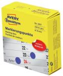 Avery Etikett címke, o19mm, tekercses jelölőpont adagoló dobozban 250 címke/doboz, Avery kék (3857) - tonerpiac