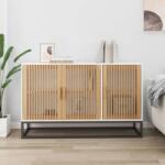 vidaXL Servantă, alb, 105x30x65 cm, lemn prelucrat (352121) Comoda