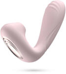 Crushious Pookie + Telecomanda Stimulator Clitoridian cu Suctiune si Curbat Punctul G Roz Vibrator