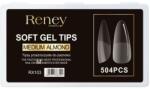 Reney Cosmetics Körömtippek, akril, átlátszó, 504 db. - Reney Cosmetics Soft Gel Tips Medium Almond RX-103 504 db
