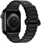 Hoco Apple Watch 42 / 44 / 45 / 49 mm Hoco WA06 flexibilis mágneses szilikon szíj fekete