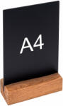  Tablita meniu creta forma T, A4, baza de lemn, portrait
