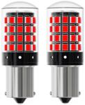 LEDtech P21W BA15S CANBUS PIROS LED féklámpa izzó égő 12V 2db-os készlet✔️ (P21W LED PIROS)