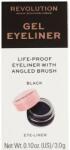 Makeup Revolution Eyeliner cu pensulă - Makeup Revolution Gel Eyeliner Pot With Brush Black