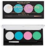 Makeup Revolution Paletă eyeliner - Makeup Revolution Graphic Liners Bright Babe