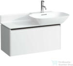 Laufen Base matt fehér alsószekrény fekete fogantyúval (H4030031102601)