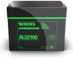 Volta's Voltas 12.8V 100Ah LiFePO4 lítium-vasfoszfát akkumulátor 260*170*210 bluetooth