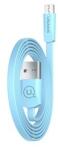 USAMS Кабел Usams U2 Micro Flat Data, от USB-A (м) към micro USB (м), 1.2м, син (SJ201MIC04)