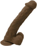 Mokko Toys Dildo Big Realistic cu Ventuza, PVC, Maro, 27.5 cm, Mokko Toys Dildo