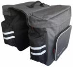 Velotech két részes túratáska hátsó csomagtartóra, 2x12L, fekete