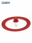 Heinner Capac Sticla Cu Margine Din Silicon Ajustabila Pe 3 Dimensiuni 28/30/32 Cm, Rosu, Cooking By Heinner (hr-aer-28d32r)