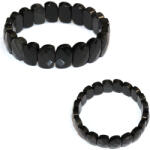  Bratara din Obsidian Curcubeu Natural - Diametru 58 mm - Ovala Fatetata 10x15 mm - 1 Buc