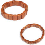  Bratara Piatra Soarelui Sintetica Naturala - Diametru 56 mm - Dreptunghi 8-9 x 12 mm - 1 Buc