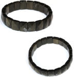  Bratara din Obsidian Auriu Natural - Diametru 56 mm - Dreptunghi Fatetat 10x12 mm - 1 Buc