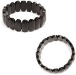  Bratara din Turmalina Neagra Naturala Diametru 58 mm - Ovala Fatetata - 10x20 mm - 1 Buc