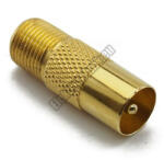  1517GD Koax dugó-F aljzat, aranyozott