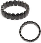  Bratara din Turmalina Neagra Naturala Diametru 58 mm - Ovala Fatetata - 11x15 mm - 1 Buc