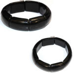  Bratara din Obsidian Negru Natural - Diametru 58 mm - Perna 29-30 x 18-19 mm - 1 Buc