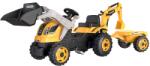 Smoby Tractor cu pedale si remorca Smoby Builder Max galben - cosuletulcujucarii