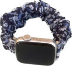 Utángyártott Apple Watch 38/ 40/ 41 mm Frilly Szövet szíj, farmer kék mintás mintás (OS-0419)