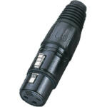 Soundsation SXLR04F-B - Fém csatlakozó XLR 3pólusú mama - fenytechnikashop