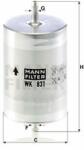 Mann-filter WK831 Filtru combustibil