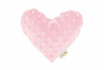Qmini - Pernuta anticolici umpluta cu samburi de cirese, Cu doua fete, In forma de inima, Minky Pink (QM_BOC0214)