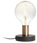 Rendl light studio ALGOT asztali lámpa fekete szálcsiszolt réz 230V E27 40W (R13907)