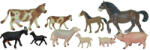 Miniland Animale domestice cu puii set de 10 figurine - Miniland (ML27430) - roua Figurina