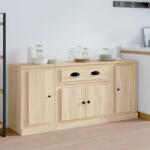 vidaXL Servante, 3 piese, stejar sonoma, lemn prelucrat (3185274) Comoda
