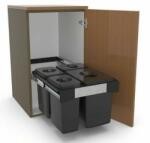 EKOTECH - Beépíthető hulladékgyűjtő FREE JAZZ 45 - 1x26 liter+3x7 liter - konyhaluxnet