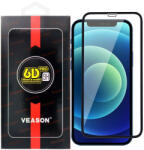 Apple 12 / 12 Pro üvegfólia, tempered glass, előlapi, 6D Pro, edzett, hajlított, fekete kerettel
