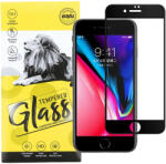 Apple 7 / 8 / SE 2020 / SE 2022 üvegfólia, tempered glass, előlapi, 9D, edzett, hajlított, fekete kerettel