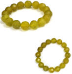  Bratara din Jad Lemon Natural - Diametru 58 mm - Rotunda Fatetata 12x12 mm - 1 Buc