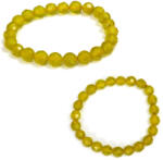  Bratara din Jad Lemon Natural - Diametru 54 mm - Rotunda Fatetata 8x8 mm - 1 Buc