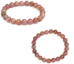  Bratara Cuart Roz Madagascar Natural - Diametru 52 mm - Rotunda 7-7, 9 mm - 1 Buc