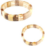  Bratara din Cuart cu Rutil Rosu Natural - Diametru 58 mm - Dreptunghi Fatetat 10x13 mm - 1 Buc