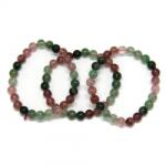  Bratara Cuart cu Fucsit si Cuart Capsuna 58 mm, Rotund - 6 x 6 mm