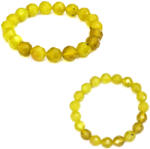  Bratara din Jad Lemon Natural - Diametru 54 mm - Rotunda Fatetata 10x10 mm - 1 Buc