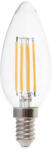 V-TAC Átlátszó LED izzó filament COG E14 C35 6W 4000K gyertya - 217424