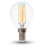 V-TAC Átlátszó LED izzó filament COG E14 P45 6W 130lm/w 2700K kisgömb - 2854