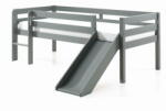 VIPACK Сиво повдигнато легло за деца с пързалка , 90 x 200 cm Pino - Vipack (PIMS9017)