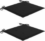 vidaXL Perne scaun de grădină, 2 buc. , negru, 50 x 50 x 3 cm (47603)