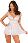 Obsessive Heavenlly Babydoll & Thong White M/L