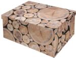 4-Home Cutie de păstrare Wood, cu capac, rotundă